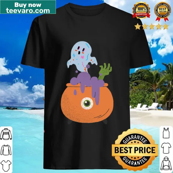 Whimsical shirt featuring magic, ghosts, and monsters