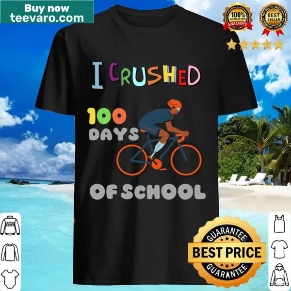 Shirt celebrating 100 days of school for teachers with bold text