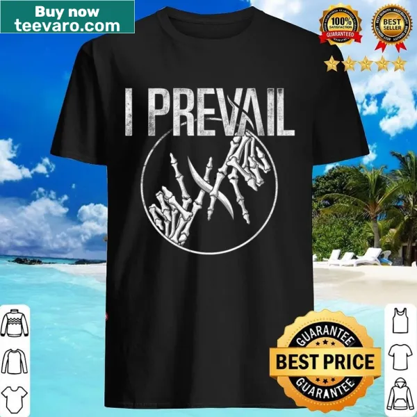 Edgy t-shirt featuring skeleton hands graphic from I Prevail