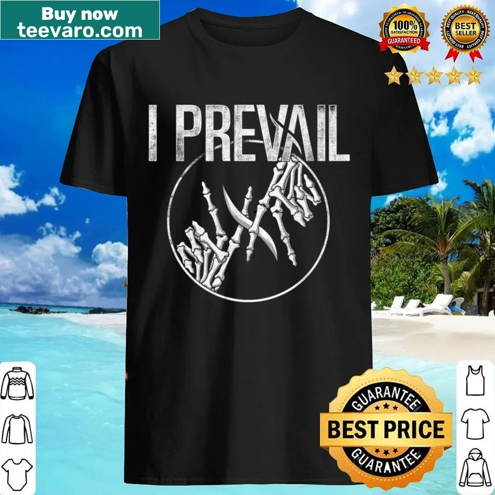 Edgy t-shirt featuring skeleton hands graphic from I Prevail