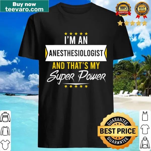 Christmas shirt for anesthesiologists featuring a fun superpower theme