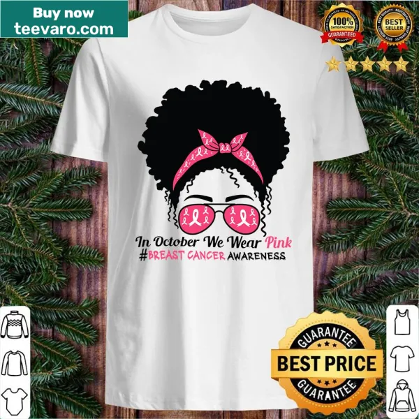 Breast cancer awareness shirt with bold lettering supporting women.