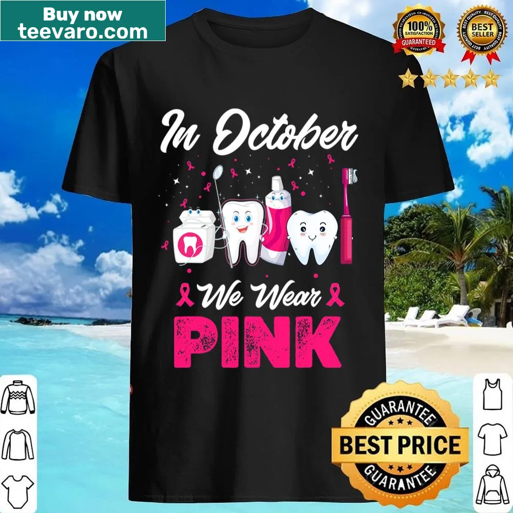 Breast cancer awareness shirt with 'Wear Pink' slogan