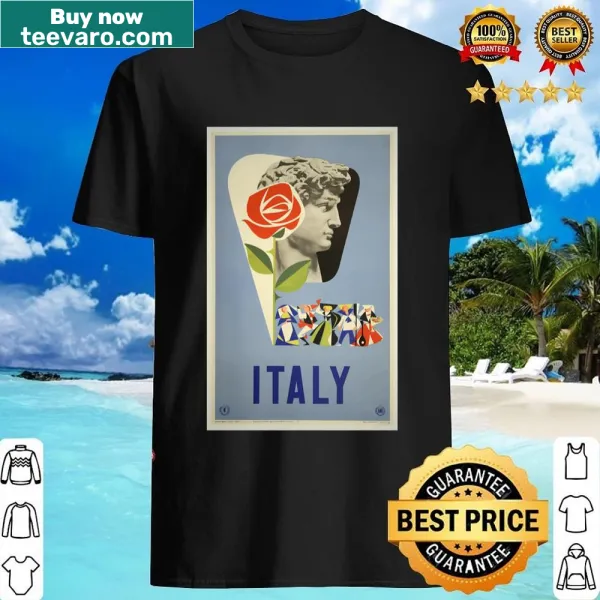 Vintage travel poster shirt inspired by Italy