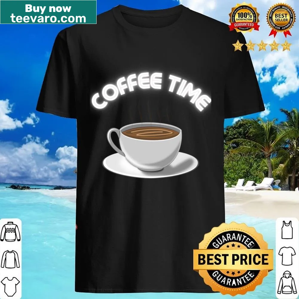 Shirt celebrating coffee lovers with a fun coffee theme