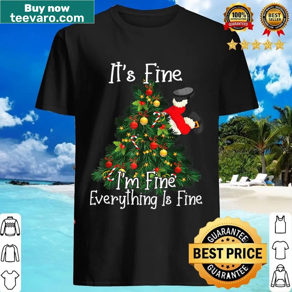 Whimsical Christmas shirt with a tree and humorous text