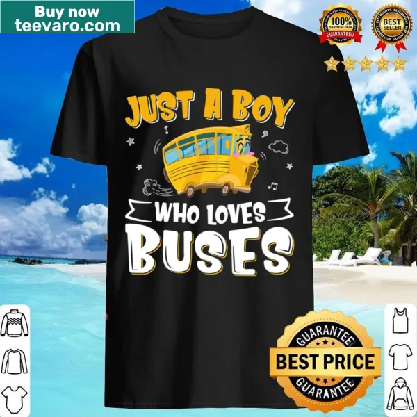 Cute shirt featuring a boy who loves bus drivers