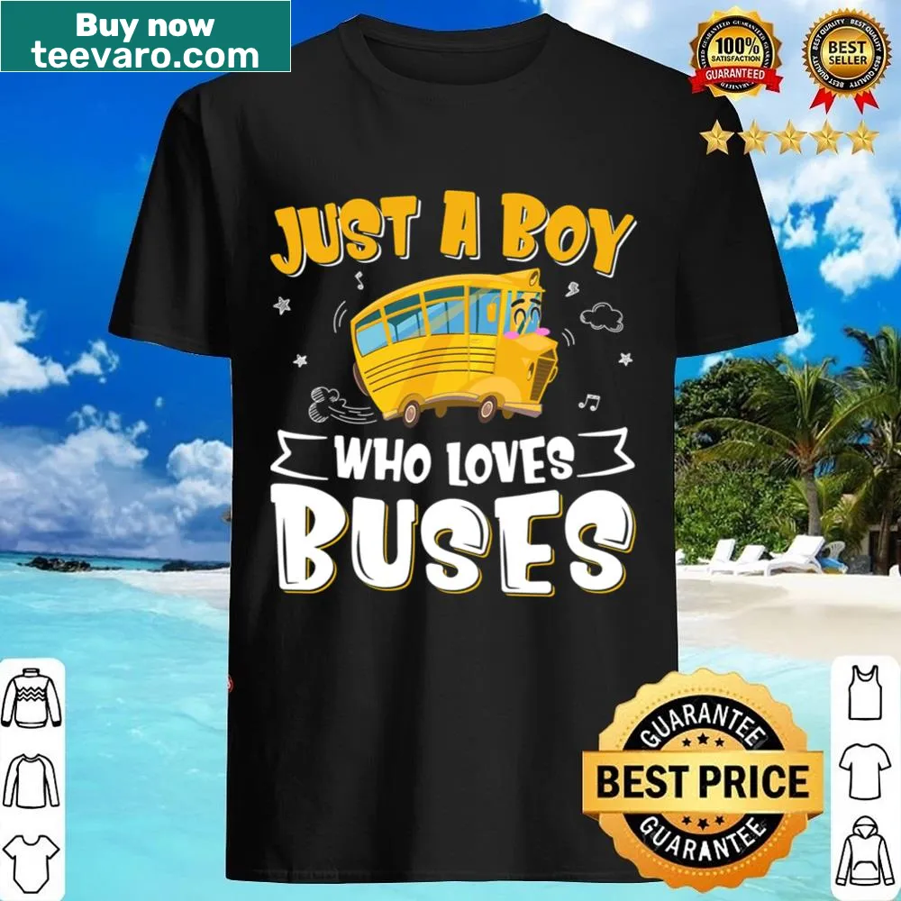 Cute shirt featuring a boy who loves bus drivers
