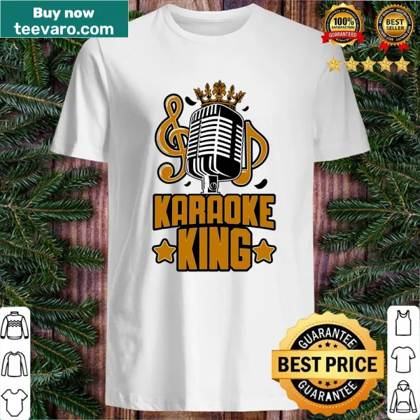 Karaoke King shirt with playful typography for music lovers