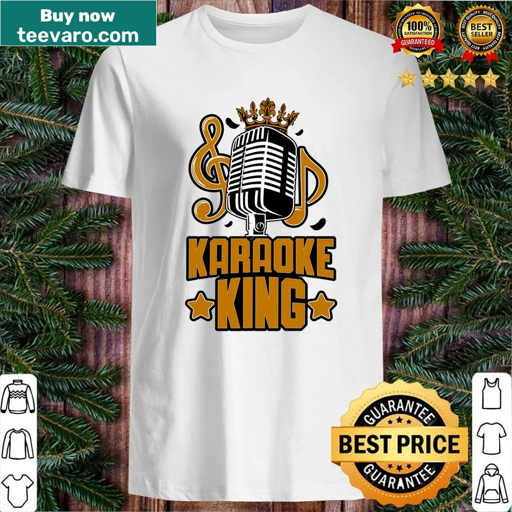 Karaoke King shirt with playful typography for music lovers