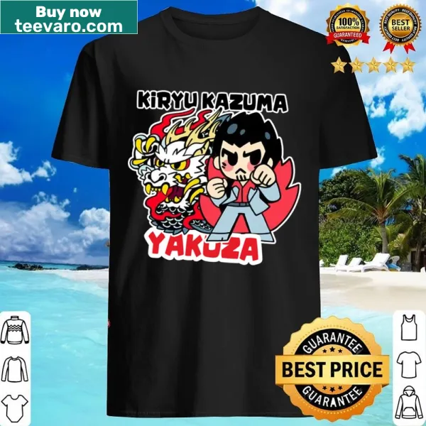 Shirt featuring the character Kazuma Kiryu in bold typography