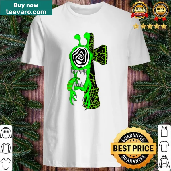 Fun shirt depicting a cyclops playing with a kendama