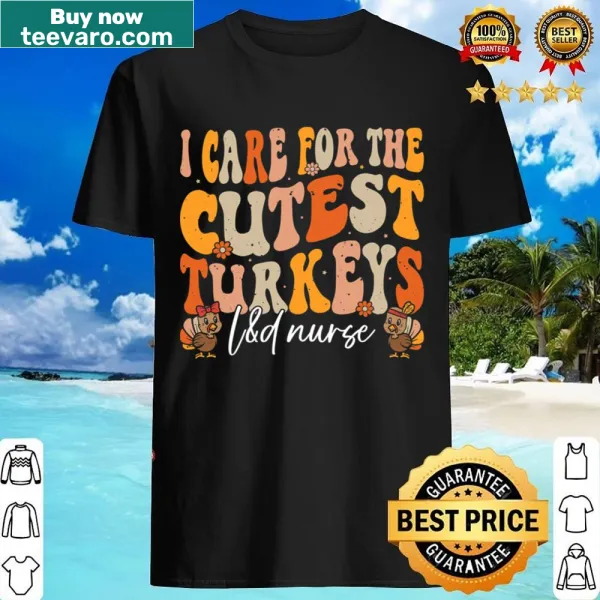 Thanksgiving-themed nurse shirt featuring turkeys and playful graphics