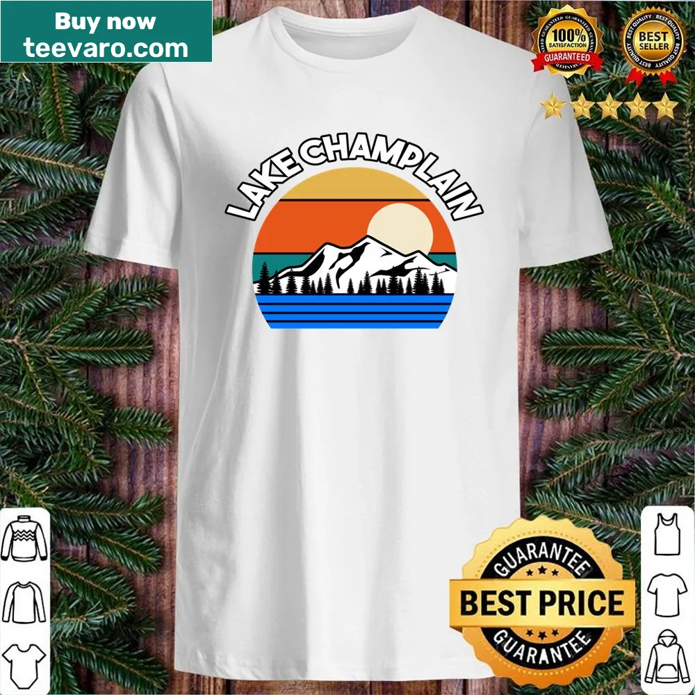 Nature-themed shirt showcasing Lake Champlain scenery