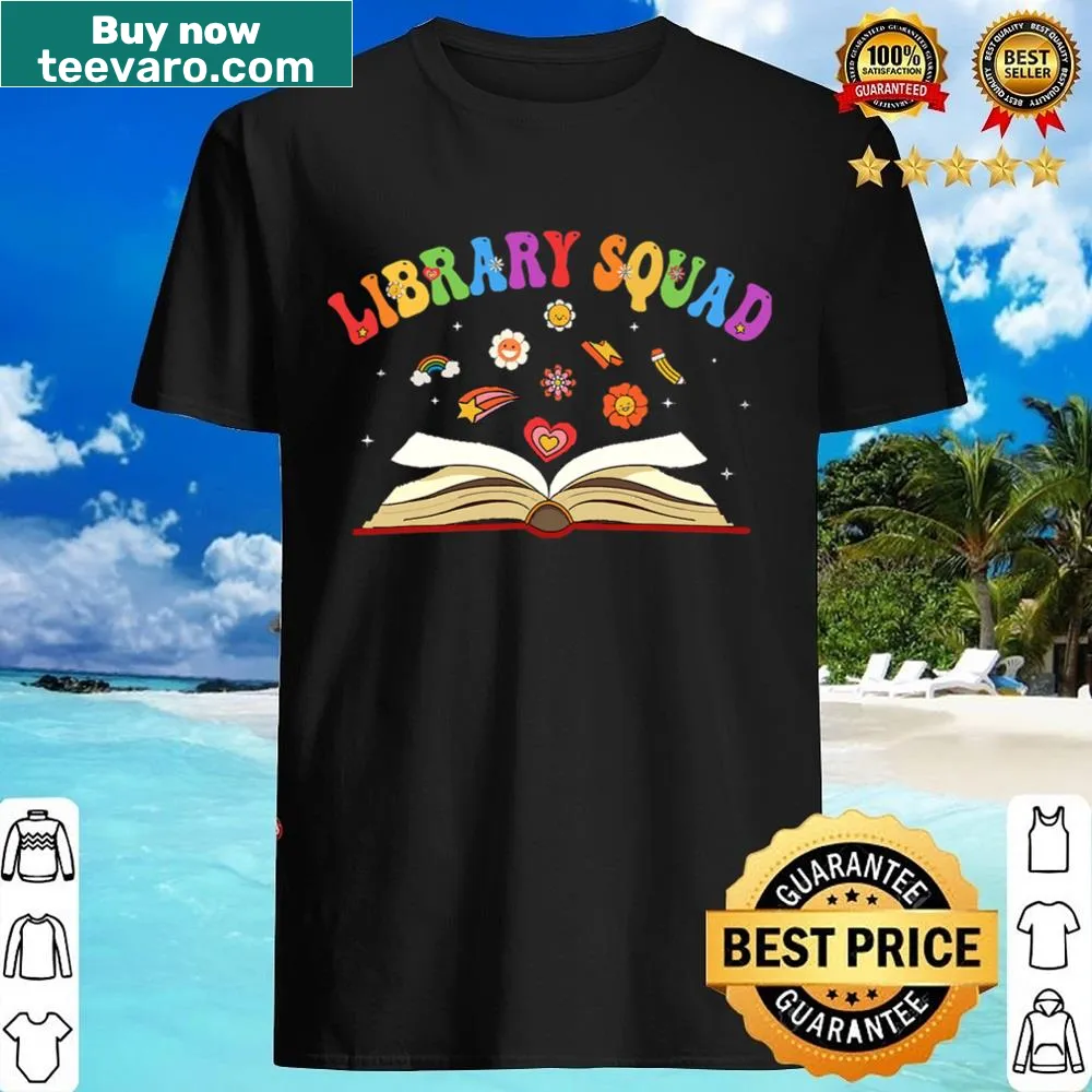 Retro Library Squad shirt for book lovers and librarians