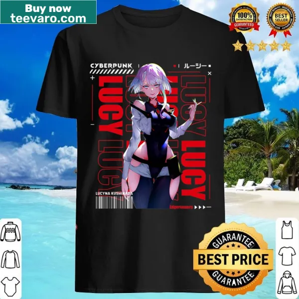 Futuristic cyberpunk-themed shirt with dynamic graphics