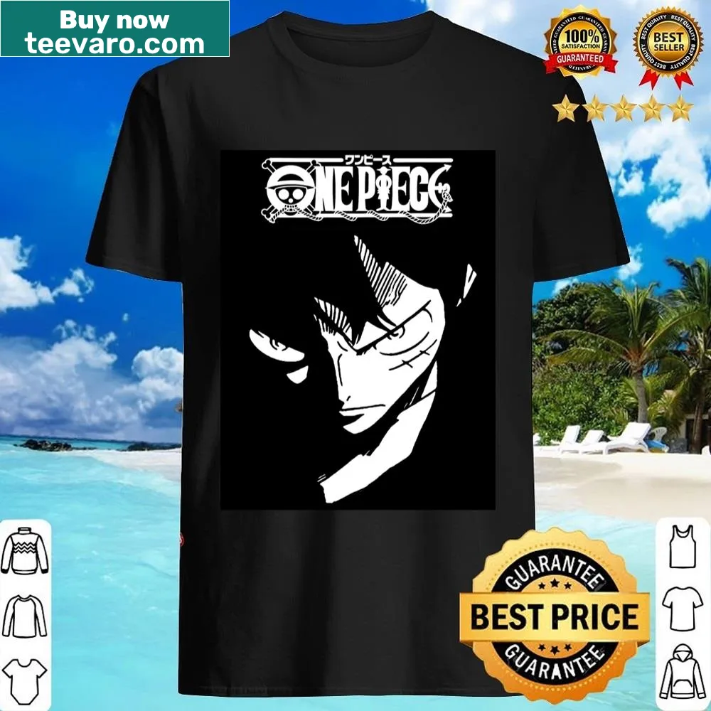 Shirt with illustration of Luffy character in darkness