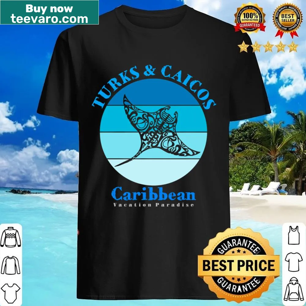 Illustrative shirt featuring a manta ray in the ocean