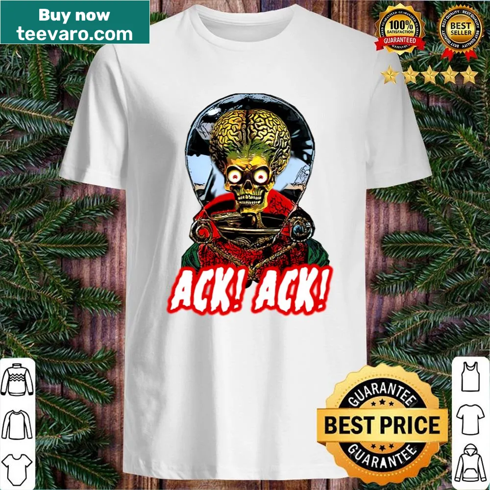 Illustrative shirt inspired by 'Mars Attacks!' with alien theme.