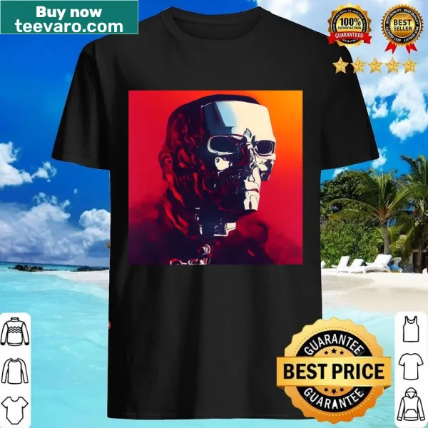 Dark graphic T-shirt featuring mechanical death theme