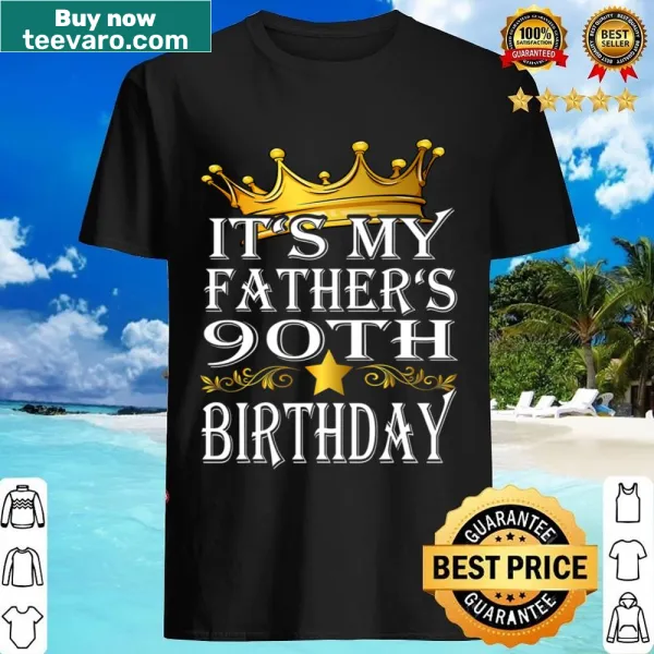 Crown graphic with text for a father's 90th birthday celebration