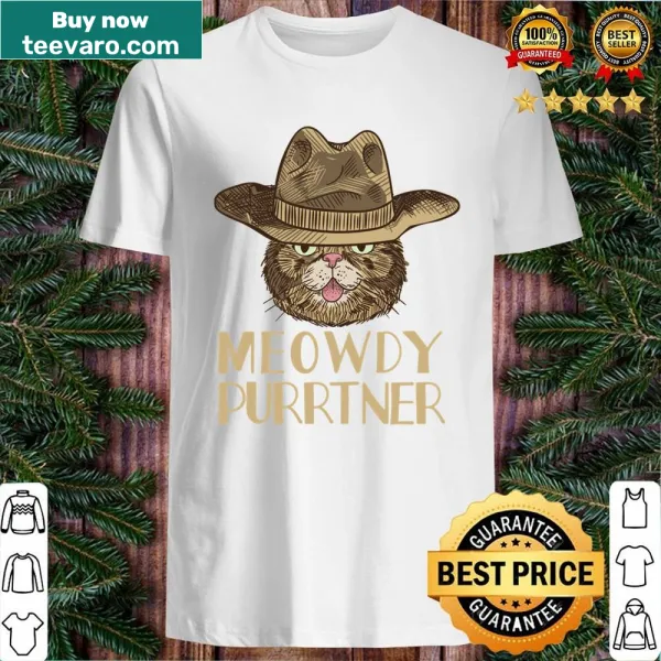 Funny Southern cat pun shirt with cartoon design
