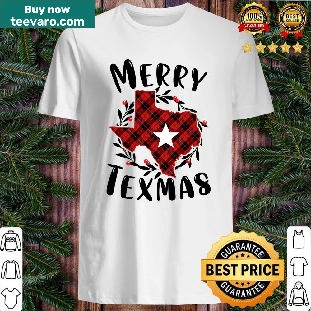 Buffalo plaid Christmas shirt with festive lettering