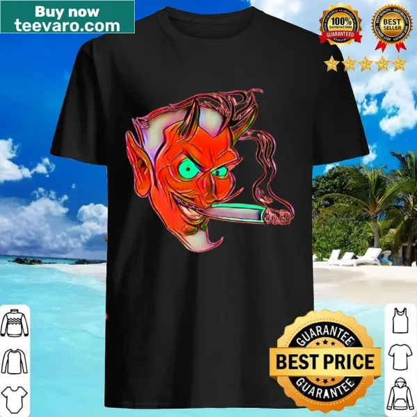Illustrated gaming shirt featuring a humorous Molag Bal graphic