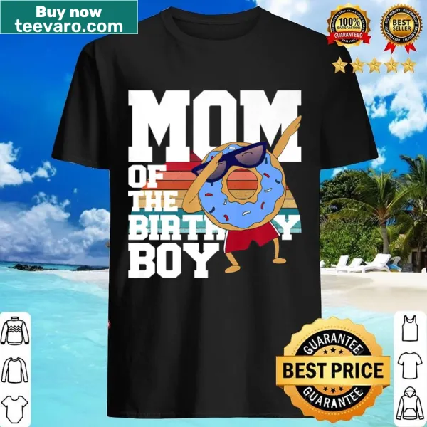 Retro design shirt featuring donut theme for birthday mom
