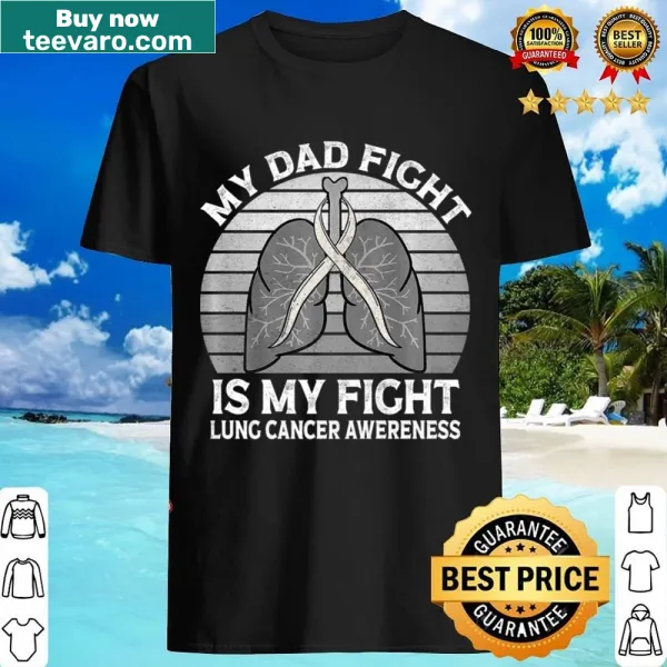 Inspirational shirt with text about supporting lung cancer awareness