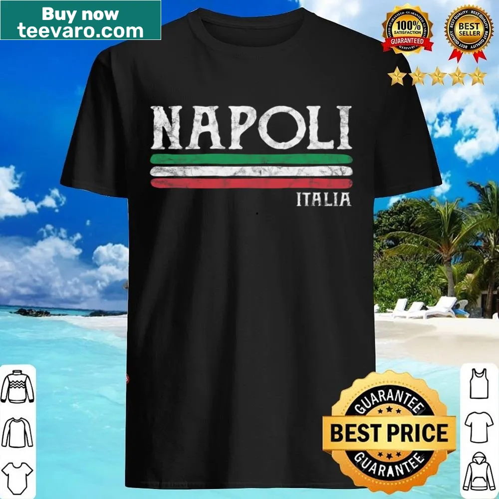 Napoli Italia shirt featuring an illustration of Naples landmarks