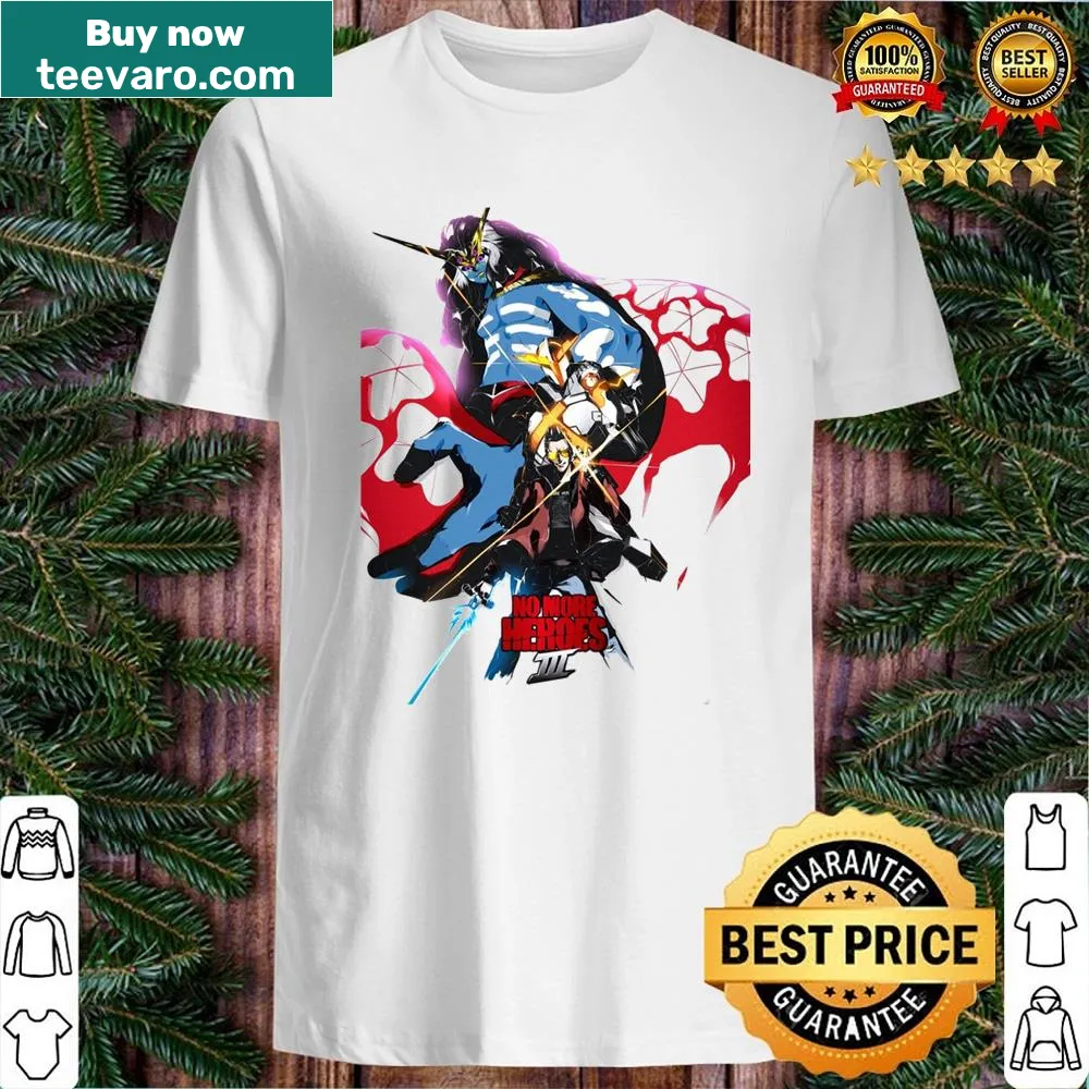 Bold shirt featuring the title from No More Heroes game