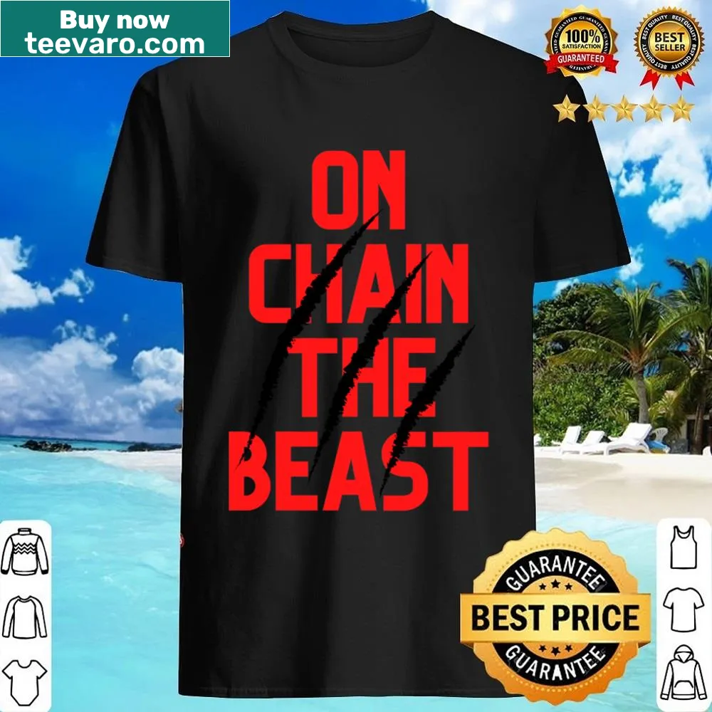 Graphic shirt featuring a chained beast design