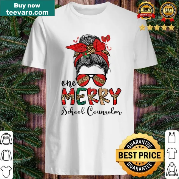 Festive school counselor t-shirt for Christmas celebrations