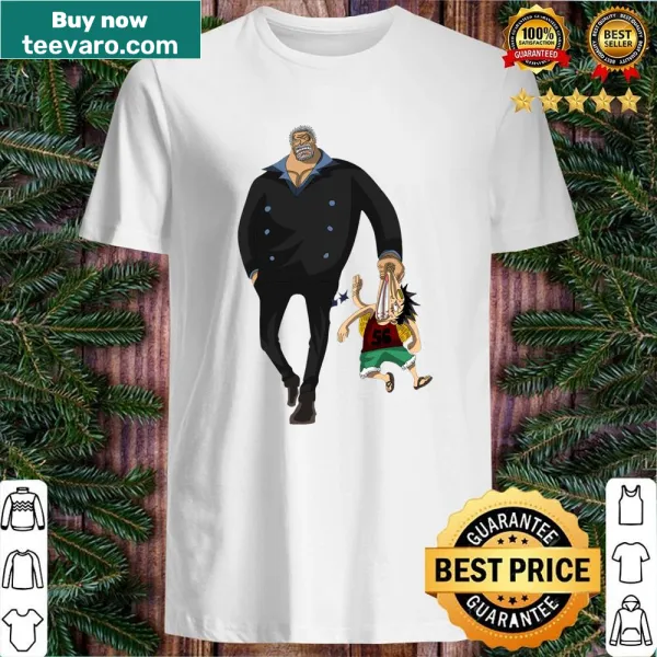 Illustration of Monkey D. Garp from One Piece on a shirt