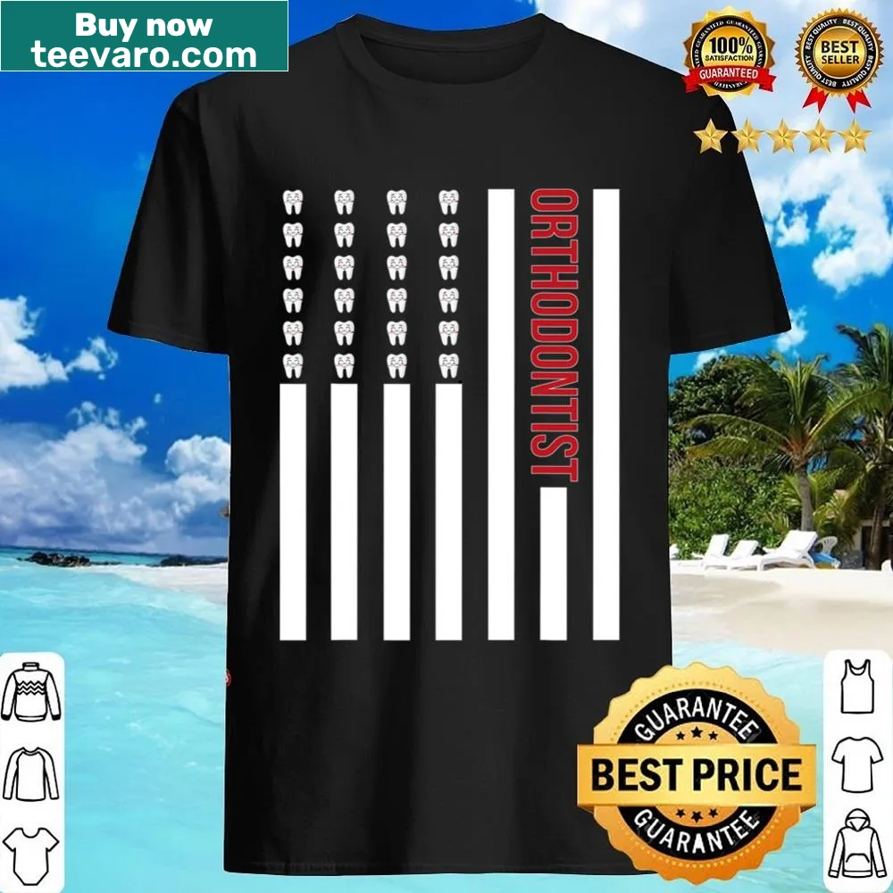 Orthodontist shirt featuring US flag design