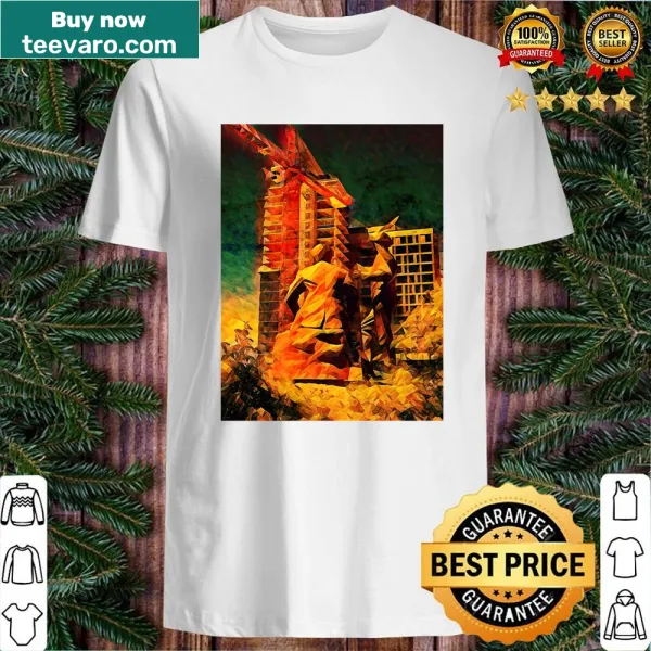 Zipped shirt featuring line-art construction graphics