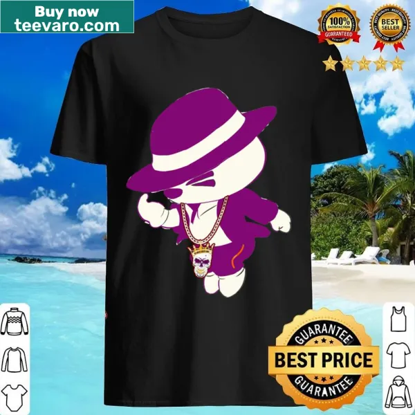 Cartoon panda character with chains on shirt