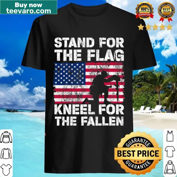 Patriotic shirt with American flag design for military veterans