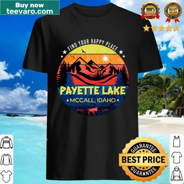 Vintage Payette Lake shirt with serene lake scene
