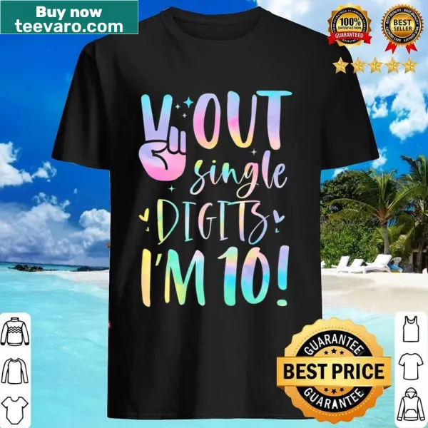 10th birthday shirt for girls with playful design