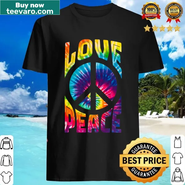 Retro shirt with peace sign and love graphic for hippie enthusiasts.