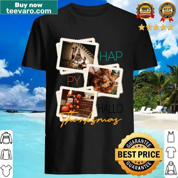 Festive family Christmas shirt with Hallothanksmas design