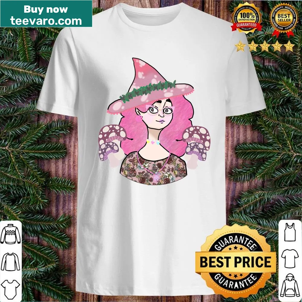 Whimsical forest witch graphic shirt
