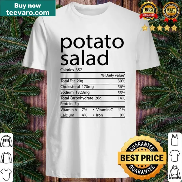 Funny potato salad nutrition facts design, humorous Thanksgiving shirt