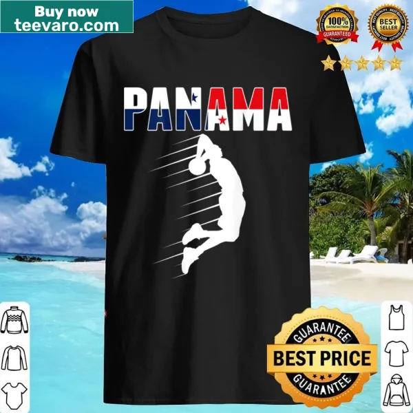 Panamanian flag and basketball graphics T-shirt for fans