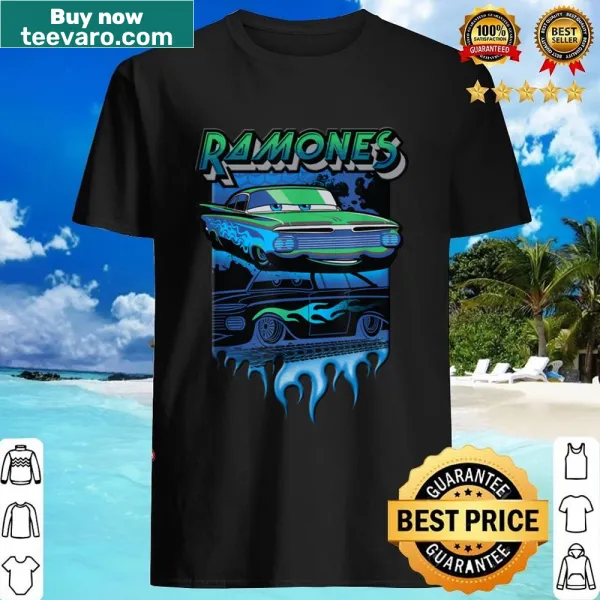 Vintage distressed Ramones shirt with bold flame graphics