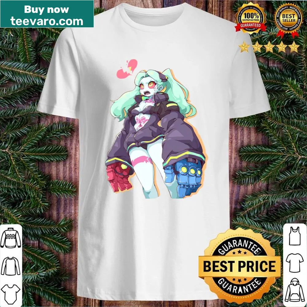 Artistic shirt featuring Rebecca from Cyberpunk Edgerunners series