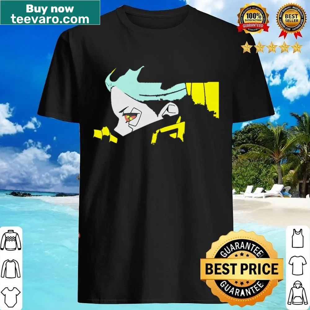 Futuristic Edgerunners graphic design on a casual t-shirt.