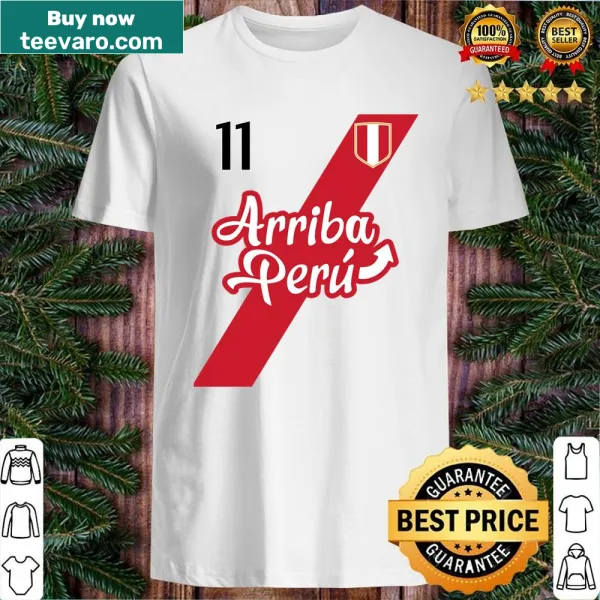 Retro Peru soccer jersey shirt with 'Arriba' and number 11